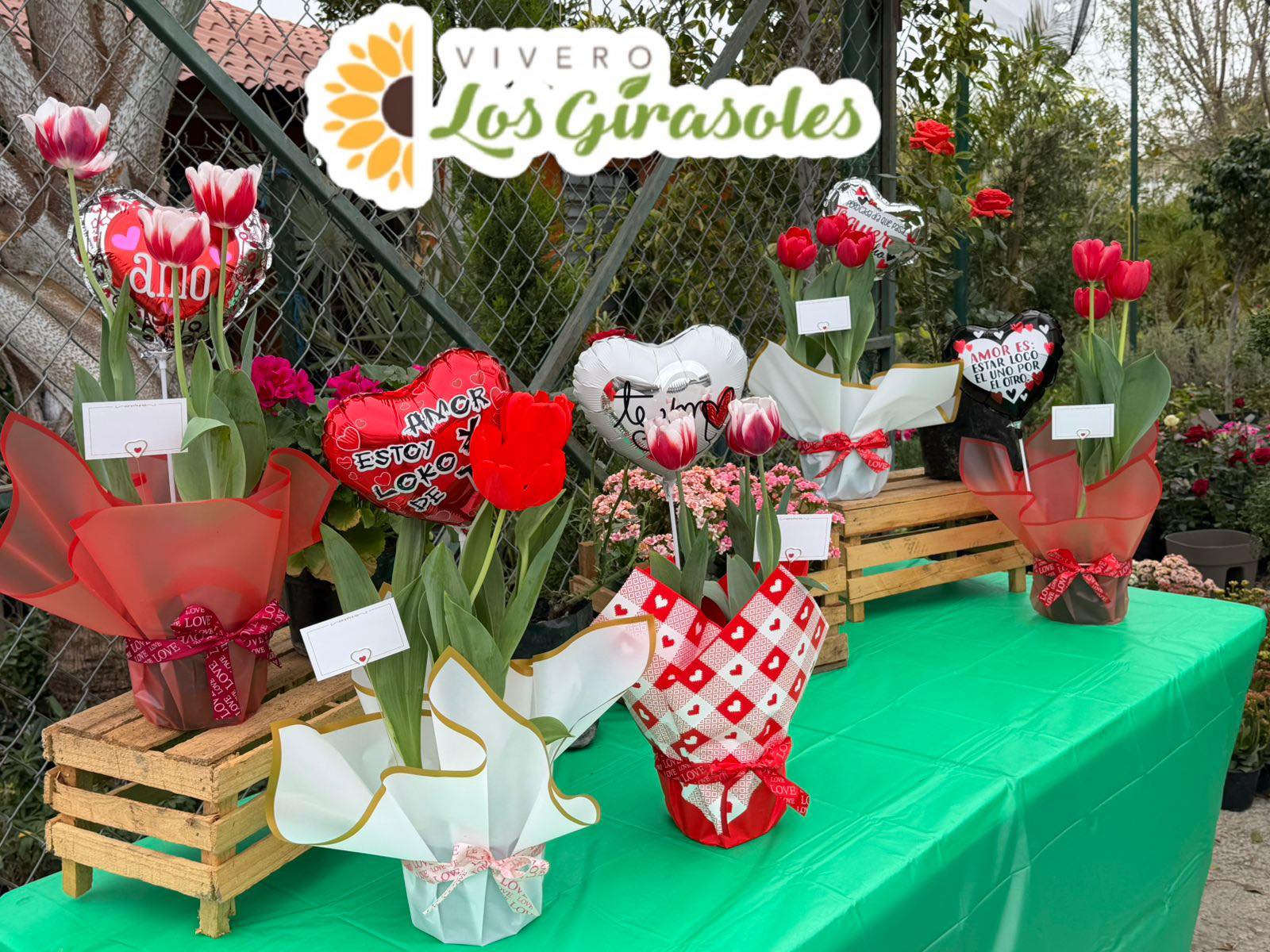 Mesa de arreglos San Valentín